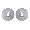 7002-03004 Drilled/Slotted Brake Rotors [Silver], 2012-2017 Kia/Hyundai/Genesis, Position: Front