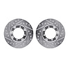7002-03007 Drilled/Slotted Brake Rotors [Silver], 1987-1999 Multiple Makes/Models, Position: Front - image 1