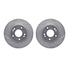 7002-03015 Drilled/Slotted Brake Rotors [Silver], Fits Select Kia/Hyundai/Genesis, Position: Front