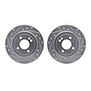 7002-03035 Drilled/Slotted Brake Rotors [Silver], Fits Select Multiple Makes/Models, Position: Rear - image 1