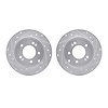 7002-03039 Drilled/Slotted Brake Rotors [Silver], 2005-2020 Kia/Hyundai/Genesis, Position: Rear - image 1