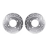 7002-03040 Drilled/Slotted Brake Rotors [Silver], 1994-1996 Kia/Hyundai/Genesis, Position: Rear - image 1