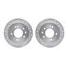 7002-03042 Drilled/Slotted Brake Rotors [Silver], 2007-2010 Kia/Hyundai/Genesis, Position: Rear - image 1