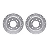 7002-03043 Drilled/Slotted Brake Rotors [Silver], 2009-2016 Kia/Hyundai/Genesis, Position: Rear - image 1