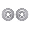 7002-03047 Drilled/Slotted Brake Rotors [Silver], 2010-2016 Kia/Hyundai/Genesis, Position: Rear - image 1