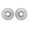 7002-03053 Drilled/Slotted Brake Rotors [Silver], 2010-2021 Kia/Hyundai/Genesis, Position: Rear - image 1