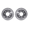7002-03056 Drilled/Slotted Brake Rotors [Silver], 1999-2006 Kia/Hyundai/Genesis, Position: Rear - image 1