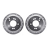 7002-03057 Drilled/Slotted Brake Rotors [Silver], 2001-2010 Kia/Hyundai/Genesis, Position: Rear - image 1