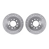 7002-03059 Drilled/Slotted Brake Rotors [Silver], 2007-2008 Kia/Hyundai/Genesis, Position: Rear - image 1