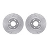 7002-03063 Drilled/Slotted Brake Rotors [Silver], 2007-2012 Kia/Hyundai/Genesis, Position: Rear - image 1