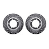 7002-11002 Drilled/Slotted Brake Rotors [Silver], 1990-2016 Land Rover, Position: Front