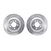 7002-11014 Drilled/Slotted Brake Rotors [Silver], 2006-2012 Land Rover, Position: Front - image 1