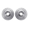 7002-11016 Drilled/Slotted Brake Rotors [Silver], 2010-2017 Land Rover, Position: Front - image 1