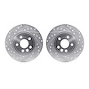 7002-11019 Drilled/Slotted Brake Rotors [Silver], 2015-2020 Multiple Makes/Models, Position: Rear - image 1