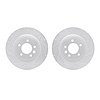 7002-11023 Drilled/Slotted Brake Rotors [Silver], 2018-2020 Land Rover, Position: Rear