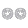 7002-11026 Drilled/Slotted Brake Rotors [Silver], 2008-2012 Land Rover, Position: Rear - image 1