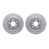 7002-11030 Drilled/Slotted Brake Rotors [Silver], 2003-2005 Land Rover, Position: Rear - image 1