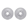 7002-11033 Drilled/Slotted Brake Rotors [Silver], Fits Select Land Rover, Position: Rear