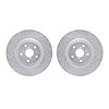 7002-13003 Drilled/Slotted Brake Rotors [Silver], Fits Select Subaru, Position: Front - image 1