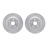 7002-13013 Drilled/Slotted Brake Rotors [Silver], Fits Select Subaru, Position: Front - image 1