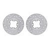 7002-13019 Drilled/Slotted Brake Rotors [Silver], 1989-1994 Subaru, Position: Front