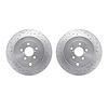 7002-13031 Drilled/Slotted Brake Rotors [Silver], 2017-2020 Multiple Makes/Models, Position: Rear - image 1