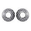7002-13036 Drilled/Slotted Brake Rotors [Silver], 1985-1991 Subaru, Position: Rear - image 1