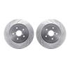 7002-13038 Drilled/Slotted Brake Rotors [Silver], 2005-2007 Subaru, Position: Rear - image 1