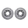 7002-16007 Drilled/Slotted Brake Rotors [Silver], 1964-1994 Alfa Romeo, Position: Rear - image 1