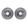 7002-18003 Drilled/Slotted Brake Rotors [Silver], 2000-2002 GM, Position: Front - image 1