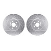 7002-20003 Drilled/Slotted Brake Rotors [Silver], 2017-2020 Multiple Makes/Models, Position: Front
