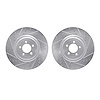 7002-20005 Drilled/Slotted Brake Rotors [Silver], 2006-2021 Jaguar, Position: Front - image 1