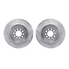 7002-20008 Drilled/Slotted Brake Rotors [Silver], 2003-2005 Jaguar, Position: Front - image 1