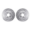 7002-20010 Drilled/Slotted Brake Rotors [Silver], 2006-2010 Jaguar, Position: Front - image 1