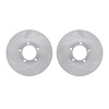 7002-20011 Drilled/Slotted Brake Rotors [Silver], 1971-1997 Jaguar, Position: Front