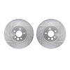 7002-20016 Drilled/Slotted Brake Rotors [Silver], 2017-2020 Jaguar, Position: Front - image 1