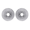 7002-20020 Drilled/Slotted Brake Rotors [Silver], 1998-2006 Jaguar, Position: Front - image 1