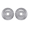 7002-20021 Drilled/Slotted Brake Rotors [Silver], 2000-2006 Jaguar, Position: Front - image 1