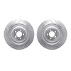 7002-20022 Drilled/Slotted Brake Rotors [Silver], 2008-2009 Jaguar, Position: Front - image 1