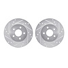 7002-20023 Drilled/Slotted Brake Rotors [Silver], 2001-2008 Multiple Makes/Models, Position: Rear - image 1
