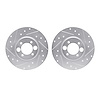7002-20024 Drilled/Slotted Brake Rotors [Silver], 1962-1987 Jaguar, Position: Rear - image 1