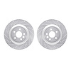 7002-20025 Drilled/Slotted Brake Rotors [Silver], 2017-2020 Multiple Makes/Models, Position: Rear - image 1