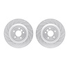 7002-20036 Drilled/Slotted Brake Rotors [Silver], Fits Select Jaguar, Position: Rear - image 1