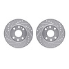 7002-21000 Drilled/Slotted Brake Rotors [Silver], 1994-2002 Multiple Makes/Models, Position: Front - image 1