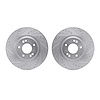7002-21019 Drilled/Slotted Brake Rotors [Silver], 2015-2020 Kia/Hyundai/Genesis, Position: Front - image 1