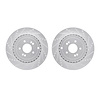 7002-21025 Drilled/Slotted Brake Rotors [Silver], Fits Select Kia/Hyundai/Genesis, Position: Rear - image 1