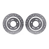7002-21027 Drilled/Slotted Brake Rotors [Silver], Fits Select Kia/Hyundai/Genesis, Position: Rear - image 1