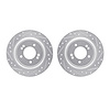 7002-21031 Drilled/Slotted Brake Rotors [Silver], Fits Select Kia/Hyundai/Genesis, Position: Rear - image 1