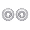 7002-21033 Drilled/Slotted Brake Rotors [Silver], 2009-2010 Kia/Hyundai/Genesis, Position: Rear - image 1