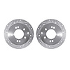 7002-21035 Drilled/Slotted Brake Rotors [Silver], 2010-2013 Kia/Hyundai/Genesis, Position: Rear - image 1